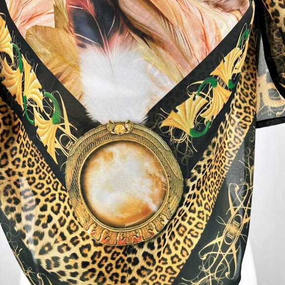 Egyptian Dream Catcher Tribal Wedding Shawl, Chiffon Oversized Square Scarf - Picture 11 of 13